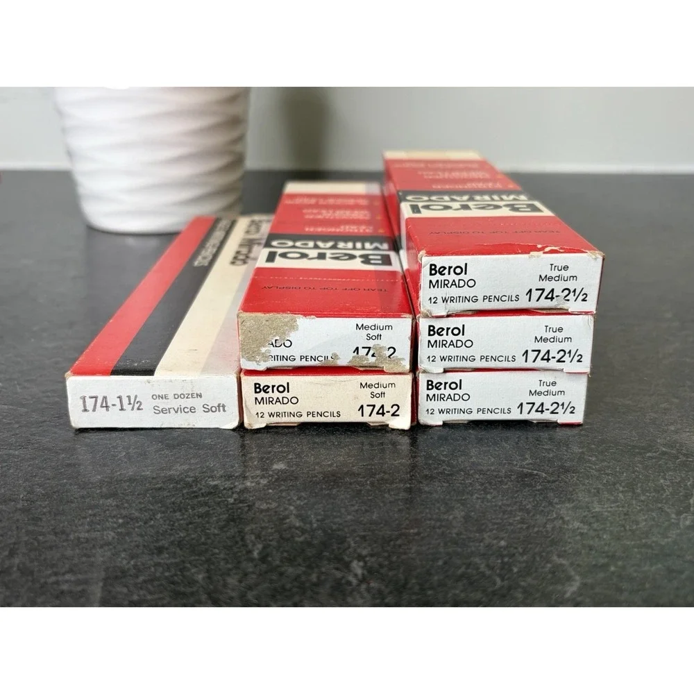 Vintage Berol Mirado Wood Writing Pencils 174-1.5, 174-2, 174-2.5 61 Pencils
